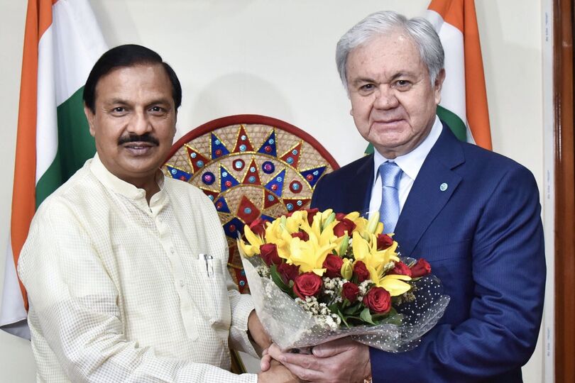 Генеральный секретарь ШОС Р.Алимов встретился с Министром культуры Республики Индия доктором Махешом Шармой