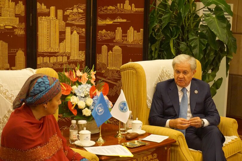 Встреча Генерального секретаря ШОС Р.Алимова с первым заместителем Генерального секретаря ООН Аминой Мохаммед