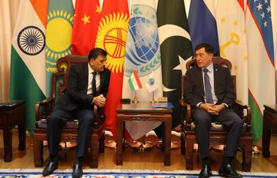 Встреча Генерального секретаря ШОС с  Чрезвычайным и Полномочным Послом Республики Таджикистан в Китайской Народной Республике