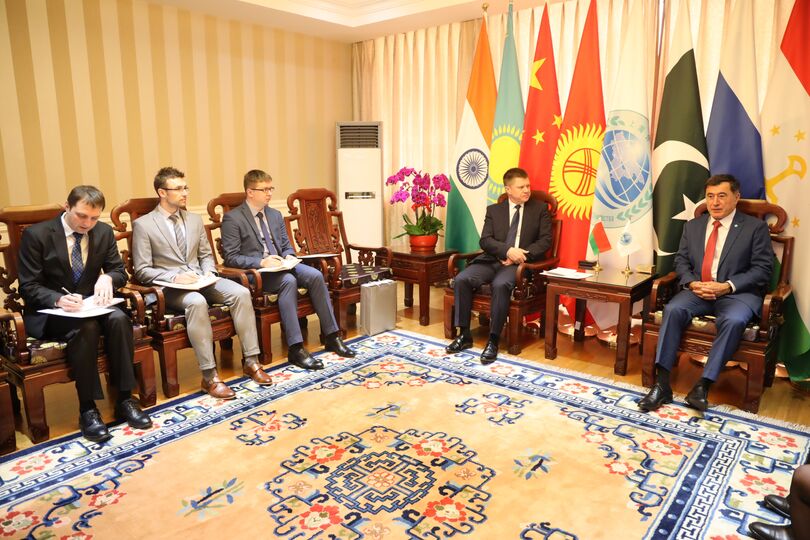 Встреча Генерального Секретаря ШОС с Послом Республики Беларусь в КНР Ю.А.Сенько.