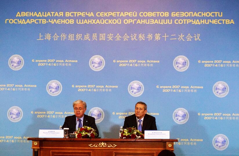Совместная пресс-конференция Генерального секретаря ШОС и Секретаря Совета Безопасности Казахстана