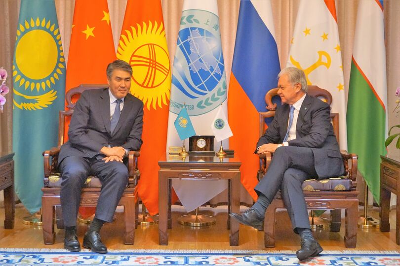 SCO Secretary-General Rashid Alimov met with Mayor of Astana Встреча Генерального секретаря ШОС с Акимом г. Астаны