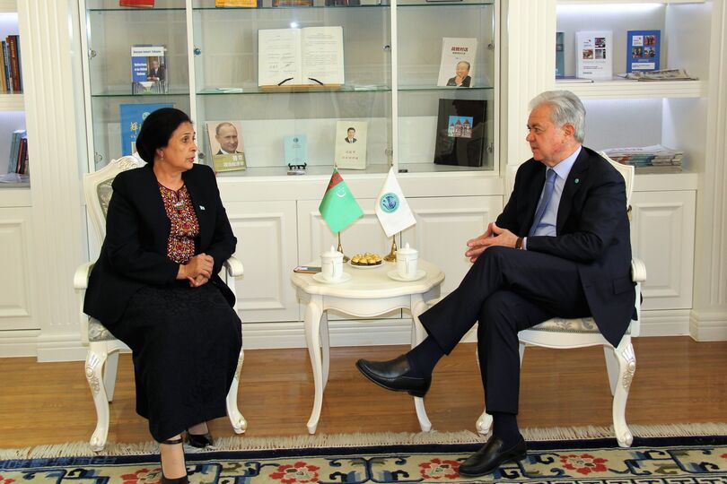 Встреча Генерального секретаря ШОС с Чрезвычайным и Полномочным Послом Туркменистана в КНР