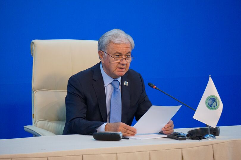 Press briefing of the SCO Secretary-General following the SCO Heads of State Council Meeting Пресс-брифинг Генерального секретаря ШОС по итогам заседания Совета глав государств-членов Шанхайской организации сотрудничества