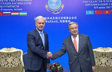 Встреча Генерального секретаря ШОС с Генеральным секретарем ООН