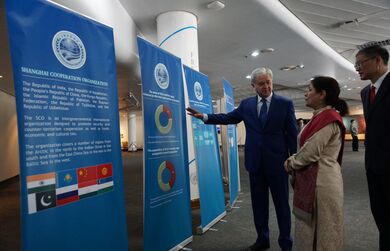 Информационный стенд ШОС в штаб-квартире ЭСКАТО ООН в Бангкоке