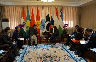 Встреча Генерального секретаря ШОС с Президентом Академии международной торговли и экономического сотрудничества при Министерстве коммерции КНР