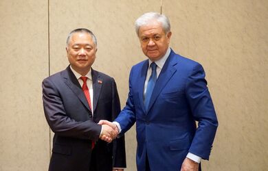 Встреча Генерального секретаря ШОС Р.Алимова с заместителем министра общественной безопасности КНР Лю Юэцзинем