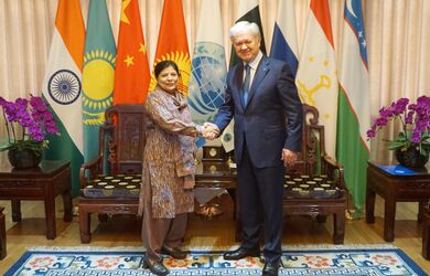 Штаб-квартиру ШОС посетила заместитель Генерального секретаря ООН, Исполнительный секретарь ЭСКАТО Ш.Ахтар