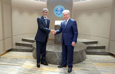 Встреча Генерального секретаря Рашида Алимова с Чрезвычайным и Полномочным Послом Народной Республики Бангладеш в Китайской Народной Республике Фазлул Каримом