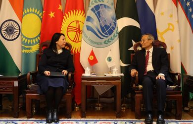О встрече Генерального секретаря ШОС с Чрезвычайным и Полномочным Послом Кыргызской Республики  в Китайской Народной Республике