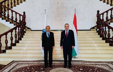 Встреча Министра иностранных дел Республики Таджикистан Сироджиддина Мухриддина с Генеральным секретарем ШОС Чжан Мином